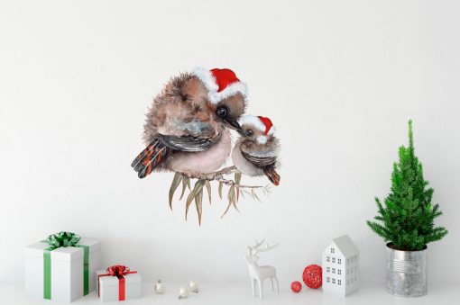 Christmas Kookaburra with Baby Wall Sticker