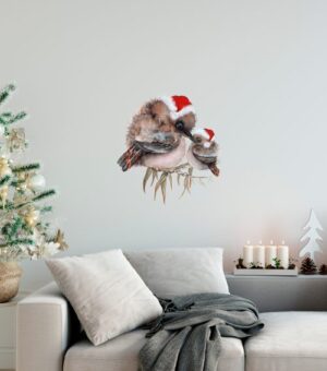 Christmas Kookaburra with Baby Wall Sticker