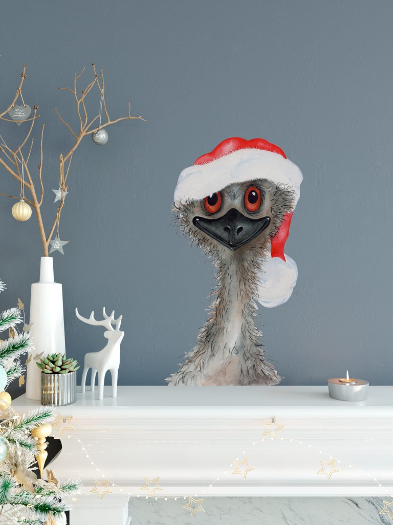 Christmas Emu Wall Sticker