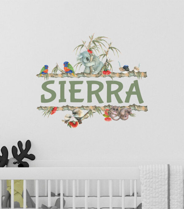Personalised Name Wall Sticker close up 1