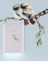 Kookaburra Light Switch Wall Sticker Decal