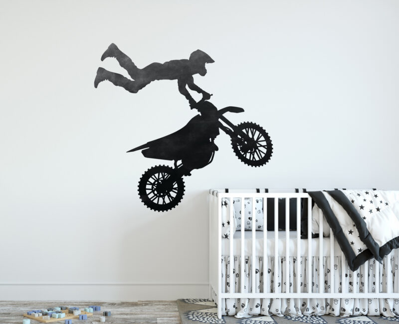 Motorbike Silhouette Wall Sticker
