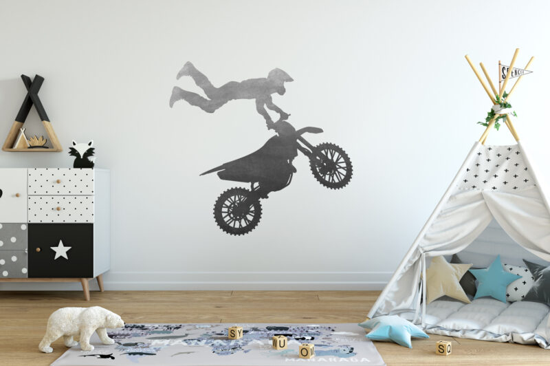 Motorbike Silhouette Wall Sticker