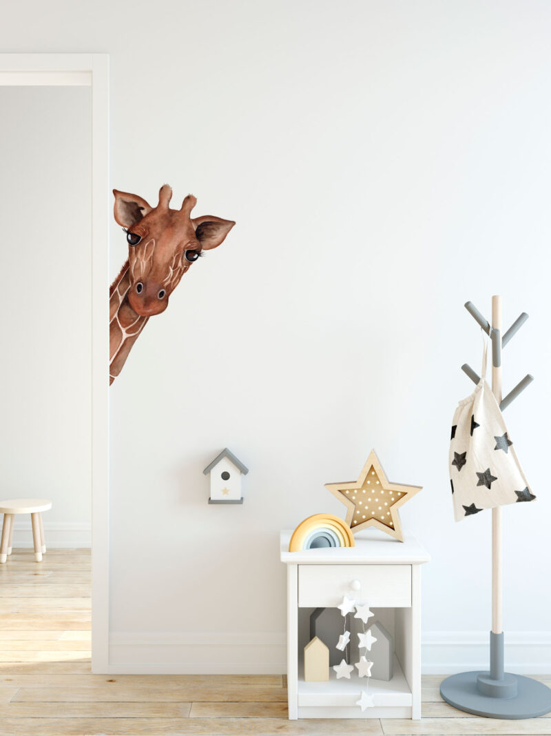Giraffe Peeking Wall Sticker