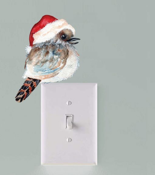 Christmas Kookaburra Light Switch Wall Sticker Decal