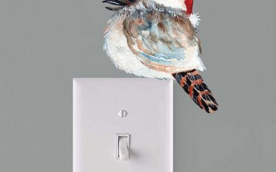 Christmas Kookaburra Light Switch Wall Decal