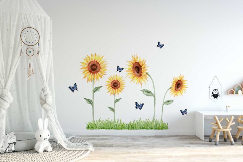 Sunflower Scenery Wall Sticker Pack