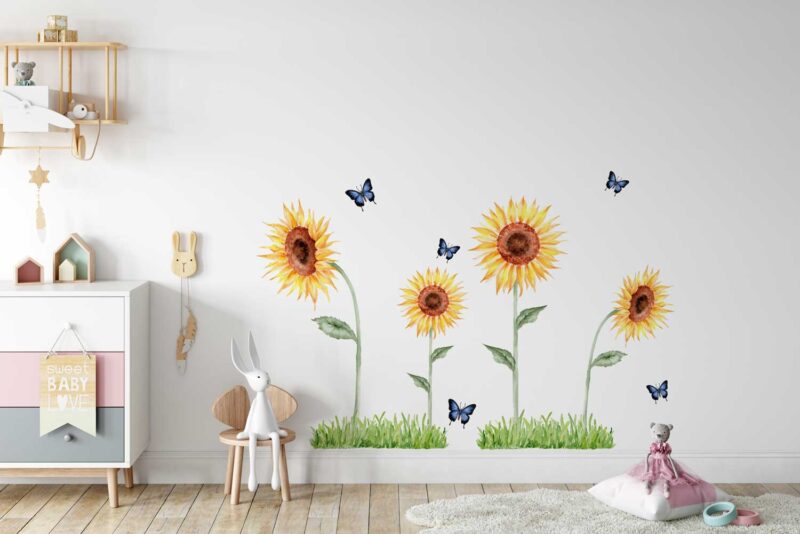 Sunflower Scenery Pack of Wall Stickers