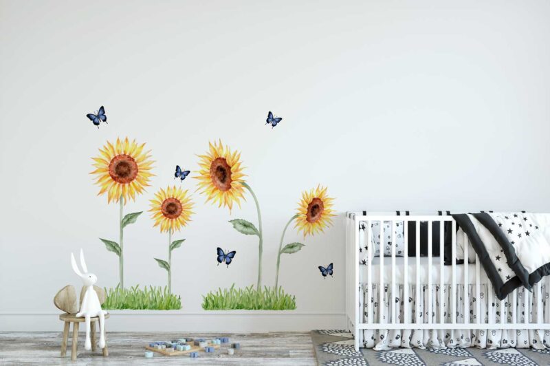 Sunflower Scenery Wall Sticker Decal