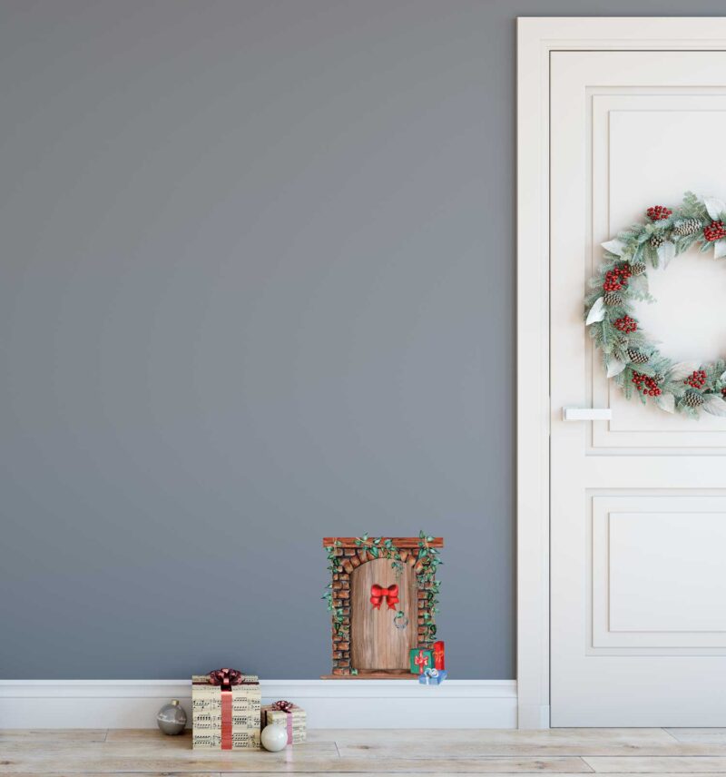 Christmas Elf Door Wall Sticker
