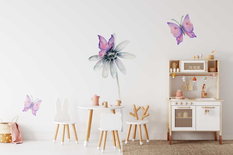 Butterfly and Flower Wall Sticker