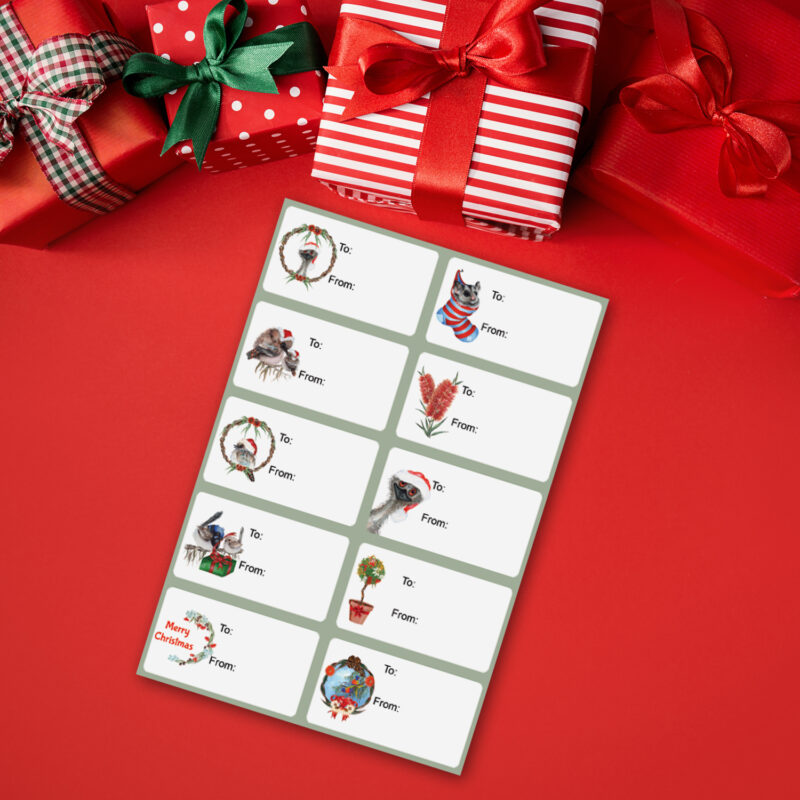 Christmas Gift Labels - Australian Theme